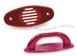 Small Oval Euro Style VentAnodized Red