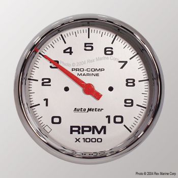 Auto Meter Pro-Comp Marine Ultra Lite Chrome5" 10000 RPM, OutboardFree Freight in U.S.