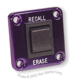 Recall Switch Panel, Purple Perma-Coated Aluminum