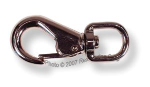 Snap Hook 3" Chrome Plated Zinc, Swivel Eye