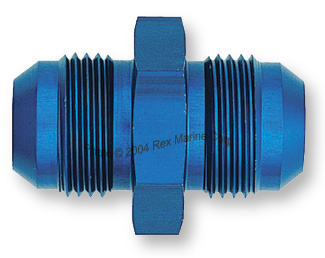 815 -4 Male AN to -4 Male AN CouplingBlue Anodized Aluminum