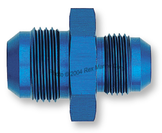 Type 919 -6 to -12 AN Male Reducer CouplingBlue Anodized Aluminum