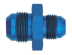 Type 919 -6 to -8 AN Male Reducer CouplingBlue Anodized Aluminum